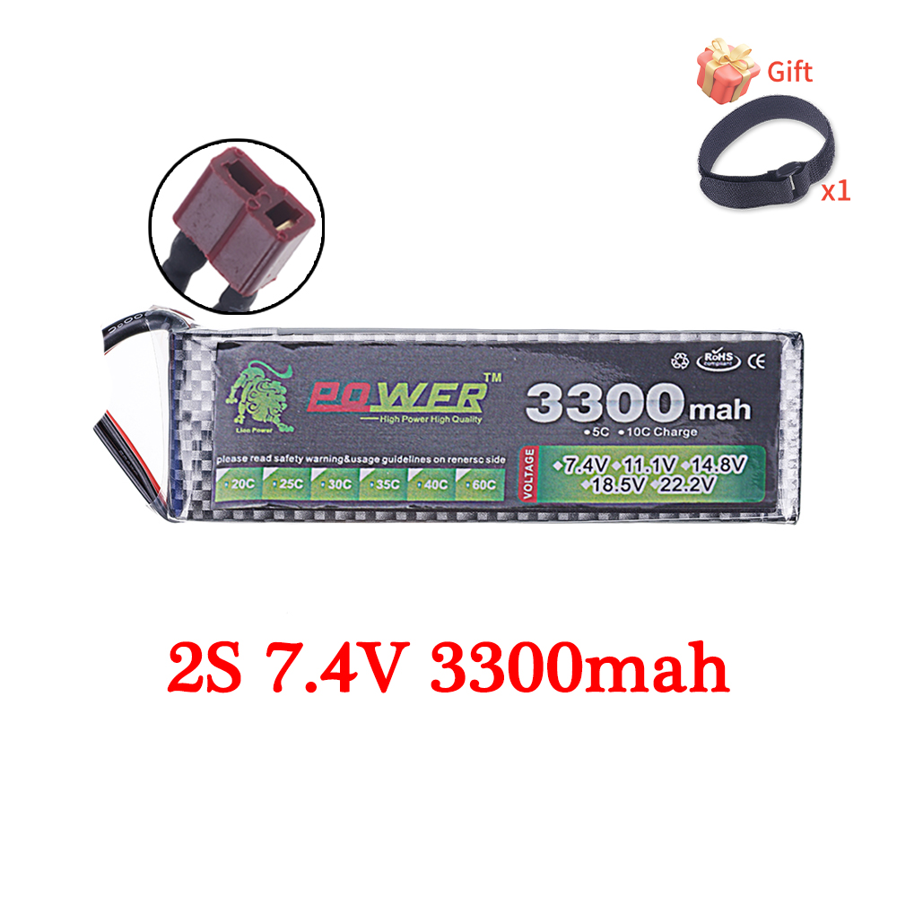 60C Lipo Battery 3300mAh 7.4V  – Rc Hobby Helicopter Bewertung und Preis