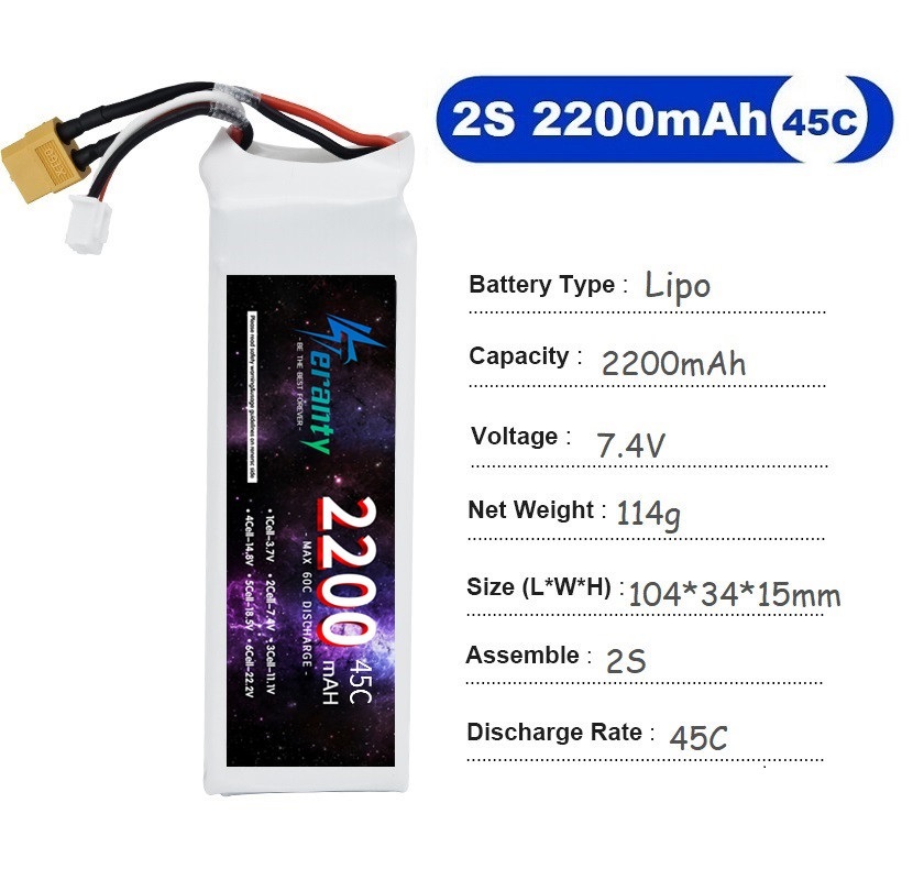 2PCS 7.4V Lipo 2S Battery 1500 – Rc Hobby Helicopter Bewertung und Preis