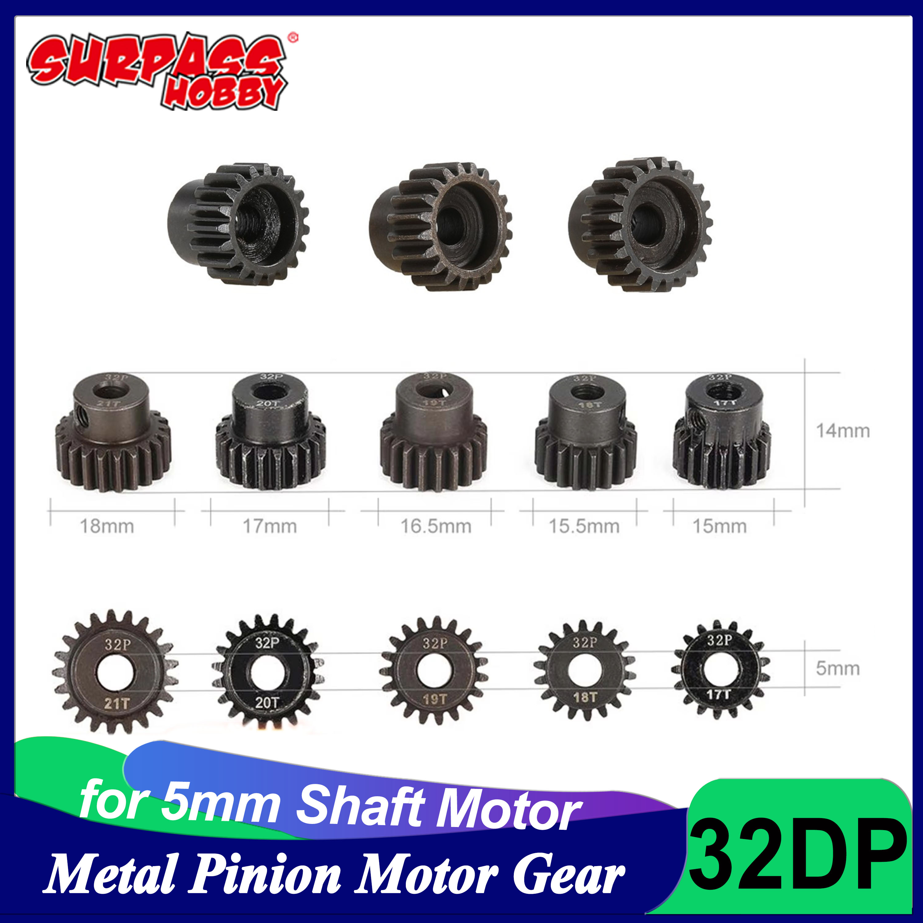 32DP 5mm 13T 14T 15T 16T 17T 1 – Rc Hobby Engine Bewertung und Preis